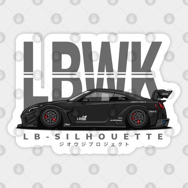 LBWK Silhouette GTR R35 (Black Pearl) Sticker by Jiooji Project